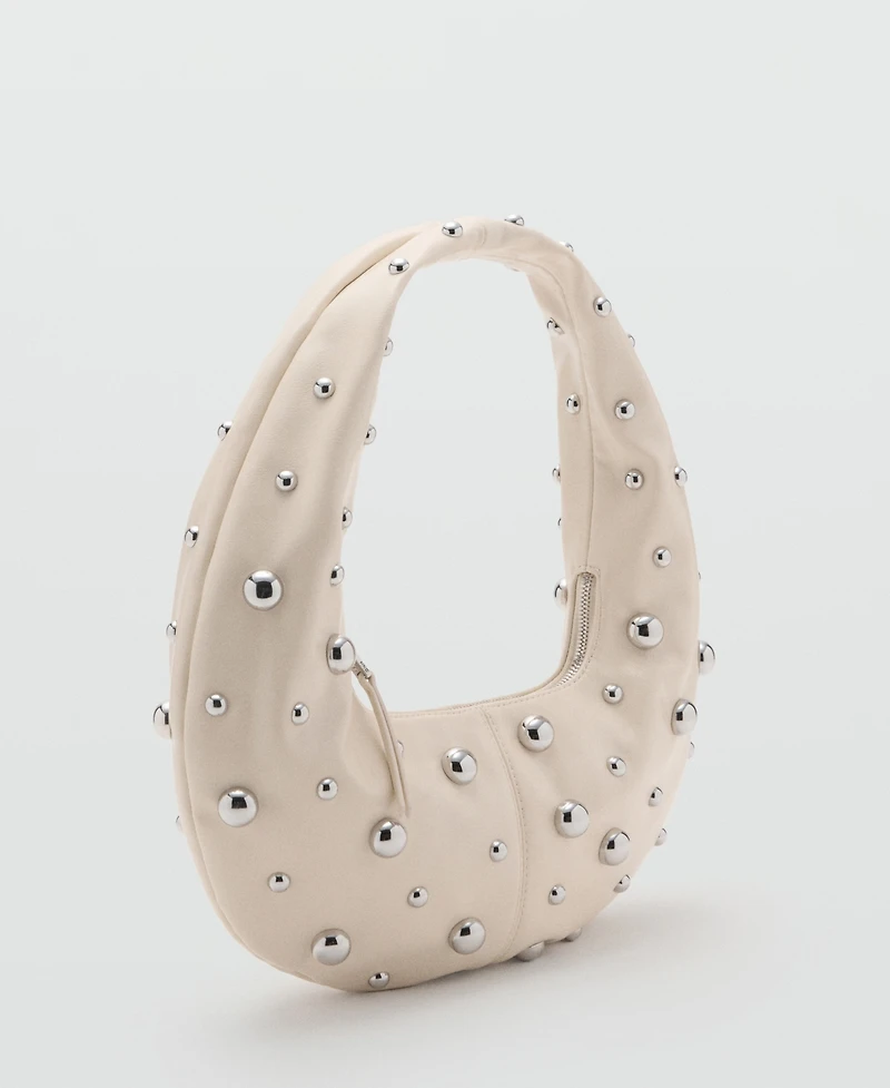 Mango Women's Studded Shoulder Bag