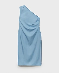 Mango Women's Lyocell Asymmetrical Dress