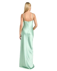 Morgan & Company Juniors' Embellished V-Neck Sleeveless Gown