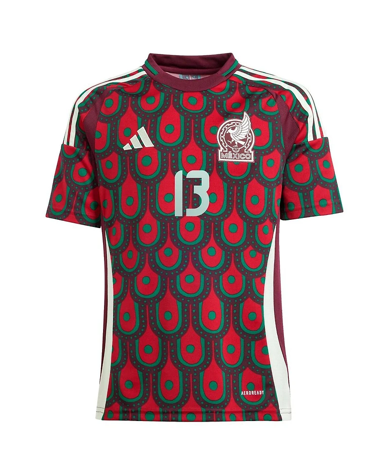 Adidas Big Boys and Girls Guillermo Ochoa Burgundy Mexico National Team 2024 Home Replica Player Jersey