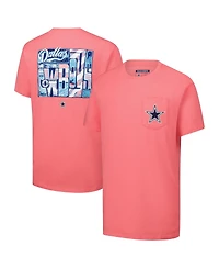 Lauren James Women's Coral Dallas Cowboys Folksy Americana T-Shirt
