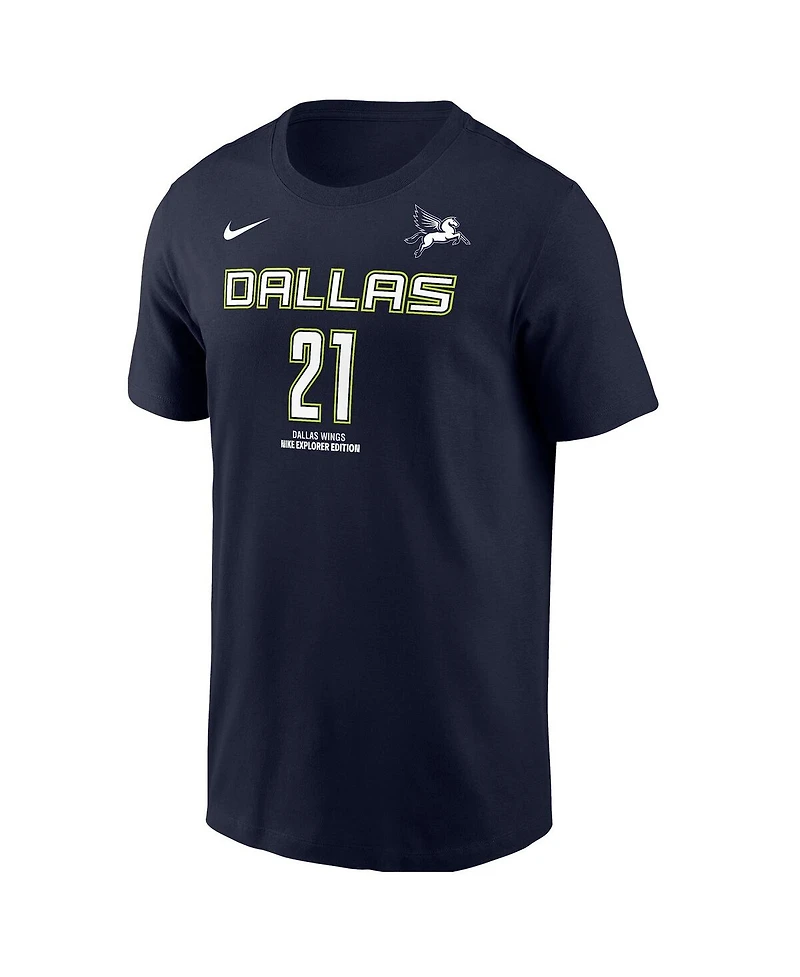 Nike Men's Dijonai Carrington Navy Dallas Wings Explorer Edition Name Number T-Shirt