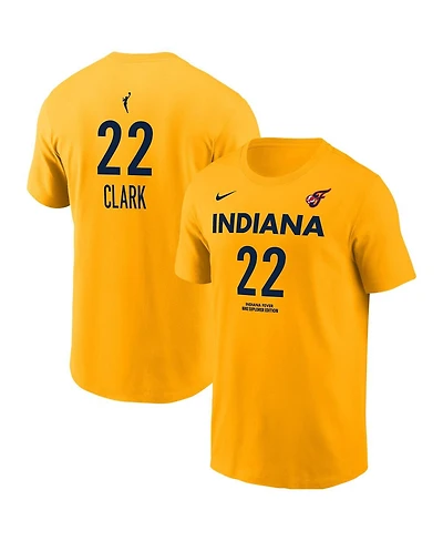 Nike Men's and Women's Caitlin Clark Gold Indiana Fever Name Number T-Shirt