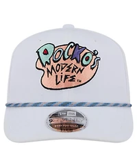 New Era Men's White Rocko's Modern Life Rope 9SEVENTY Stretch snap Adjustable Hat