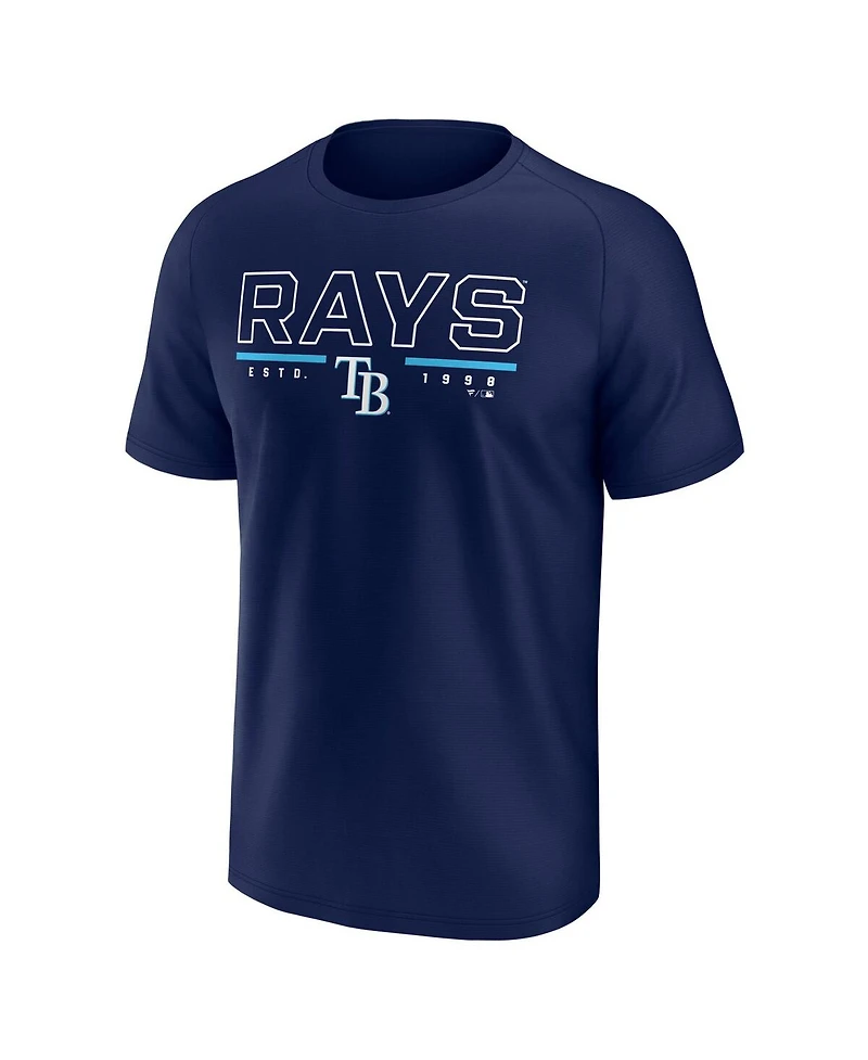 Fanatics Men's Navy Tampa Bay Rays Raglan T-Shirt