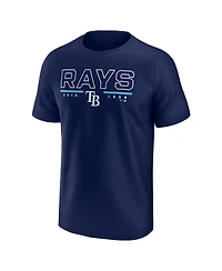 Fanatics Men's Navy Tampa Bay Rays Raglan T-Shirt