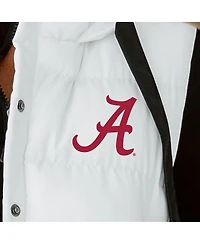 Gameday Couture Women's White Alabama Crimson Tide Hooded Full-Snap Puffer Vest