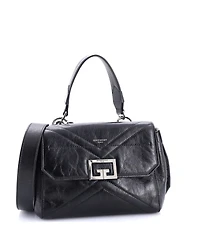 Pre-Owned Givenchy Small Id Flap Bag Crinkled Glazed Leather