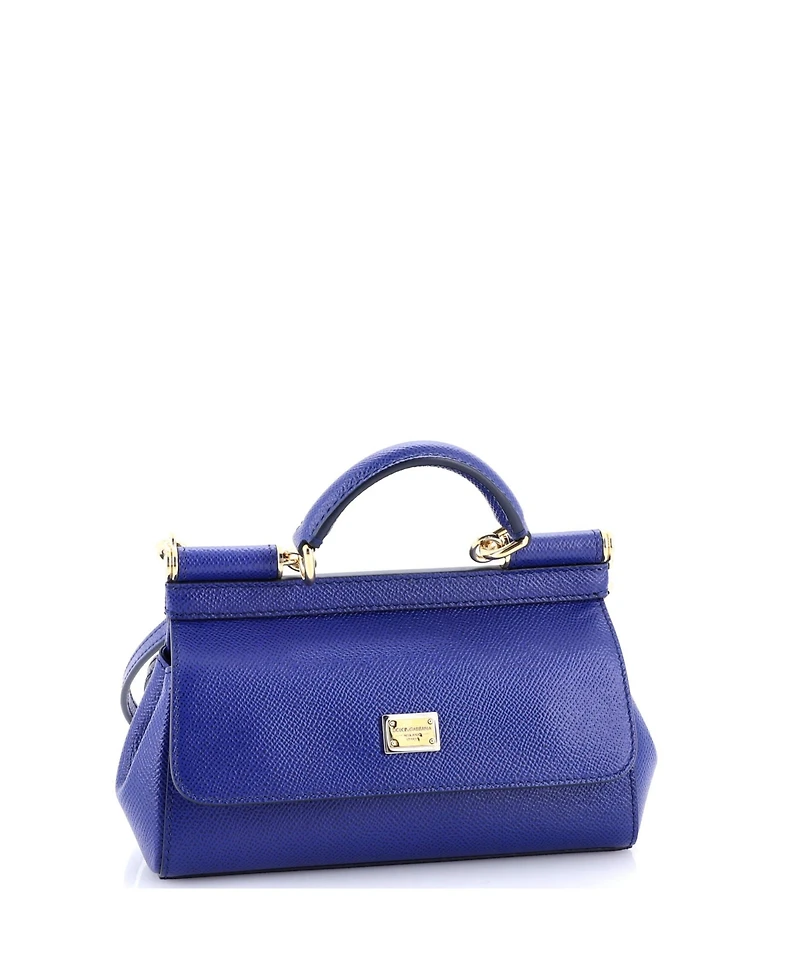 Pre-Owned Dolce & Gabbana Small East West Miss Sicily Bag Leather