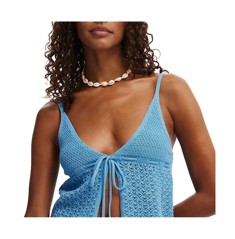 Cotton On Women's Knit Tie Up Cami