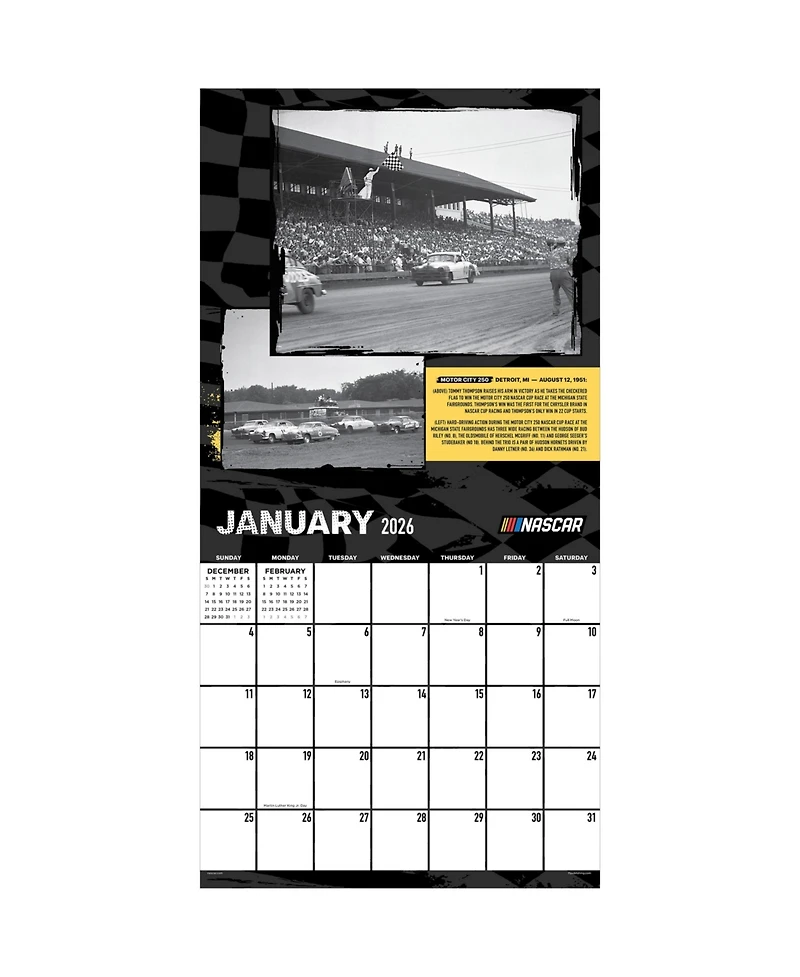 Tf Publishing Paper Goods 2026 Nascar Best Races Wall Calendar