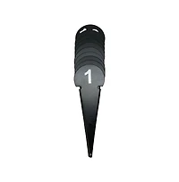 Durable Discus & Shot Put Markers (Set of 10) Essential Track and Field Equipment, Spiked Tips for Secure Placement, High Visibility, Robust Metal Con