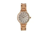 Peugeot Women Rose Gold Watch 30mm Sleek Stainless Steel Bracelet