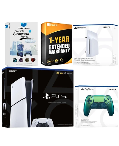 Sony PlayStation 5 Slim Digital Bundle with Disc Drive, Extra