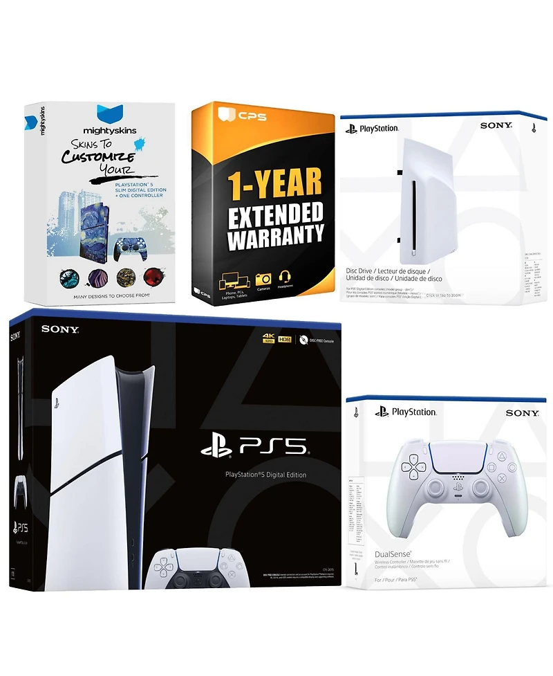 Sony PlayStation 5 Slim Digital Bundle with Disc Drive, Extra