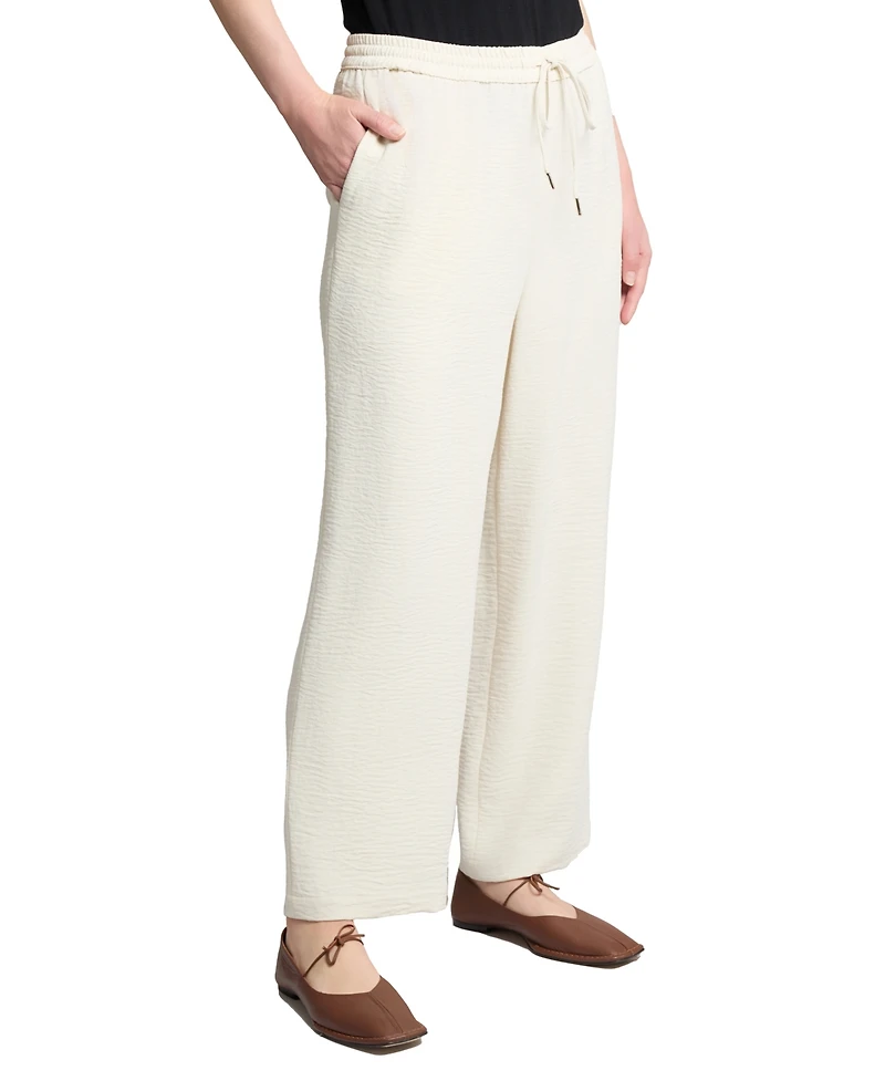 Jones New York Petite Pull On Drawstring Wide Leg Pants