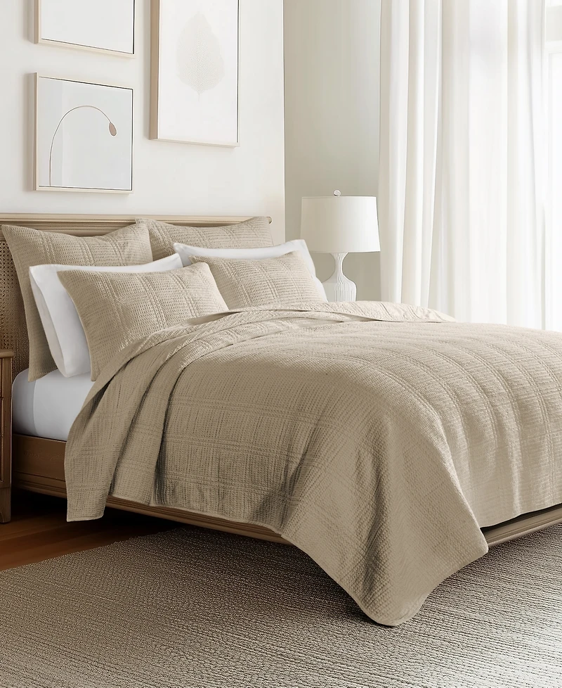 Levtex Cloud Waffle Quilted 2-Pc. Sham Set, European
