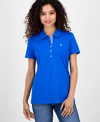 Nautica Jeans Women's Short-Sleeve Polo-Collar Shirt