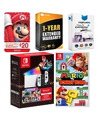 Nintendo Switch Oled Console Mario Kart 8 Bundle with Mario vs. Donkey Kong, Nintendo $20 eShop Gift Card