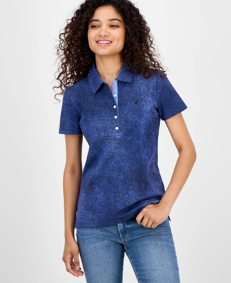 Nautica Jeans Women's Indigo Polo Shirt