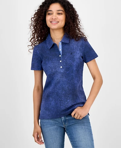 Nautica Jeans Women's Indigo Polo Shirt