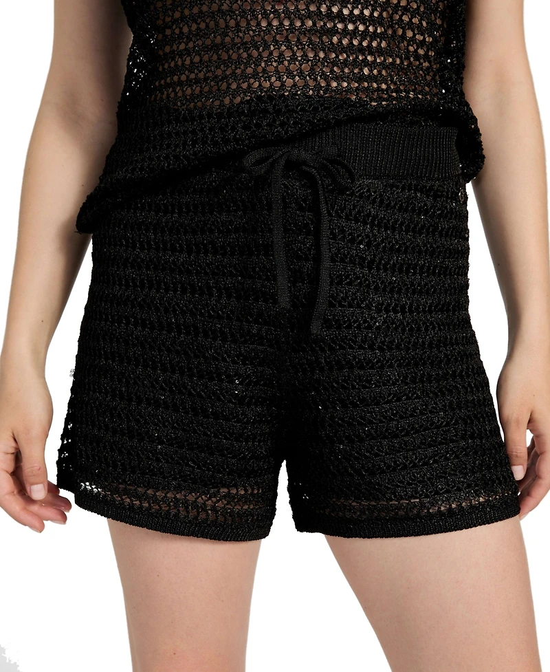 Guess Women's Bella Embellished Knit Shorts