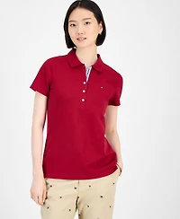 Tommy Hilfiger Women's Solid Short-Sleeve Polo Top