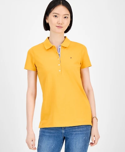 Tommy Hilfiger Women's Solid Short-Sleeve Polo Top