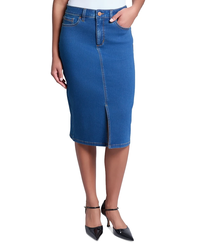 Jones New York Petite Lexington Denim Pencil Skirt