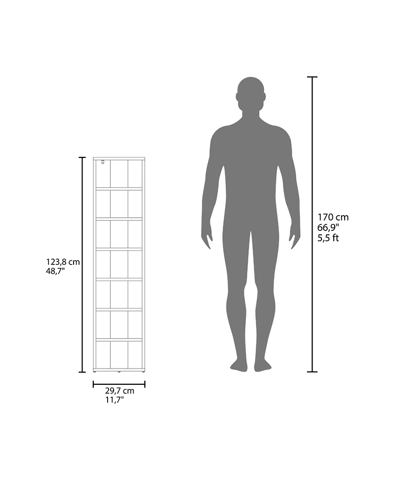 Glacier Shoe Rack, 7 Shelves, White