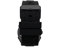 Peugeot Men's 44mm Black Sport Calendar Stitched Rubber Band Watch