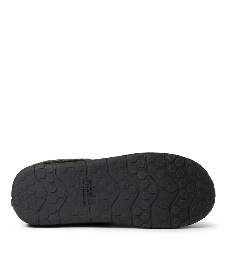 Dearfoams Men's Microsuede Moccasin Toe House Shoe Clog Slipper