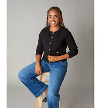 LuxLined Women's Itch-Free Merino Wool Sweater Jacket with Soft Inner Lining