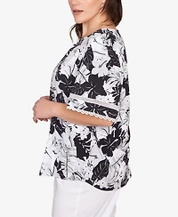 Ruby Rd. Plus Tropical Layered Print Top