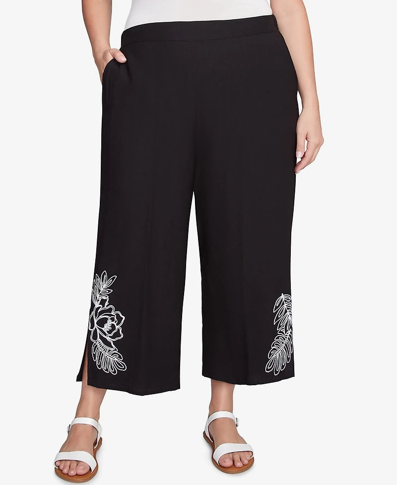 Ruby Rd. Plus Tropical Fern Capri Pants