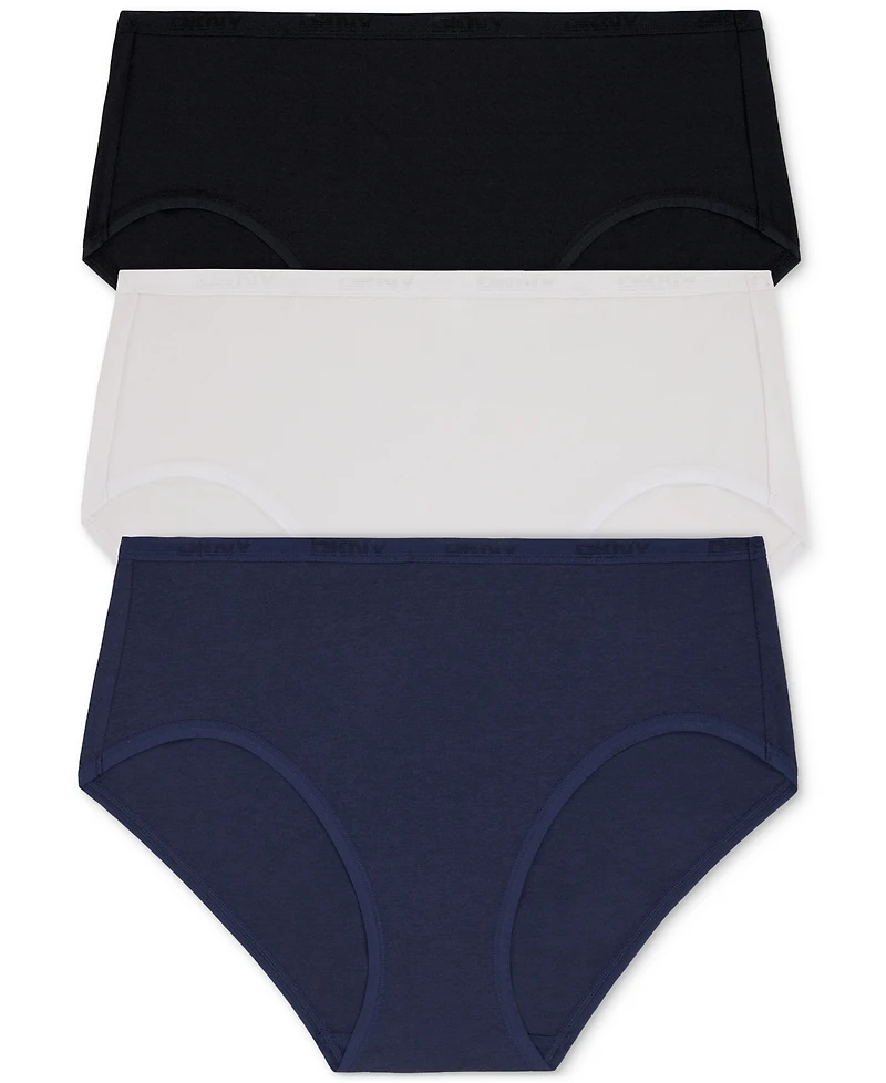 Dkny Women's Cotton Modal Brief 3 Pack.- DK8465P3