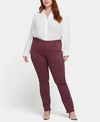 Nydj Plus Marilyn Straight Pull On Jeans