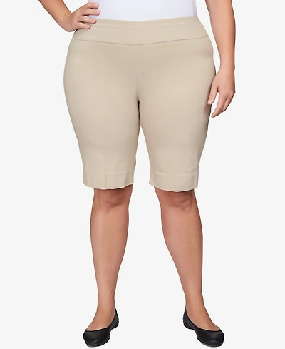 Ruby Rd. Plus Pull On Tech Bermuda Shorts