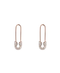 Spero London Pave Safety Pin Earring Jewelled Sterling Silver