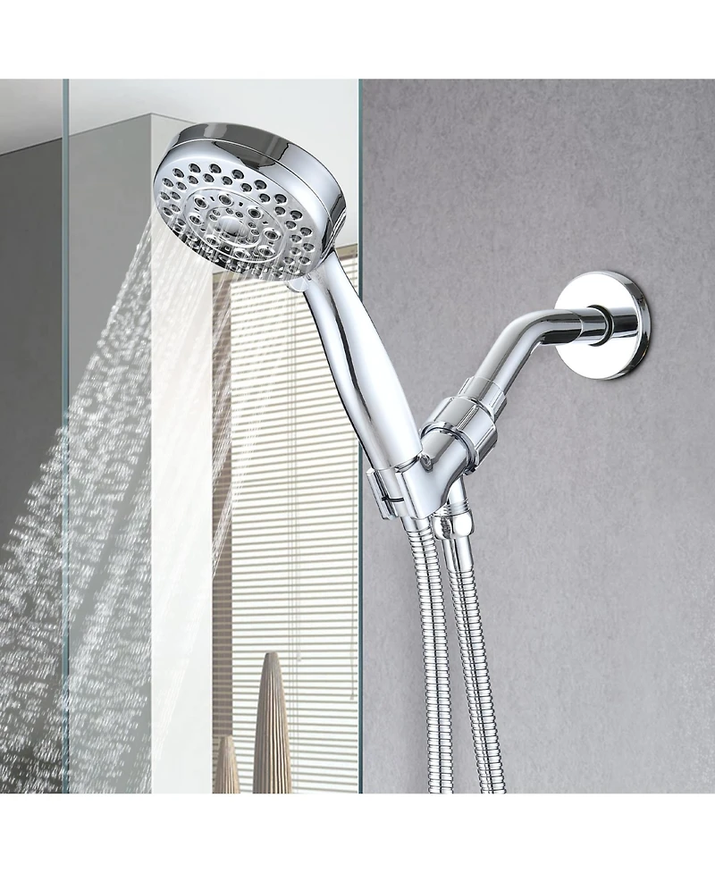Rainsken Shower Head with Handheld High Pressure, 5 Mode Adjustable