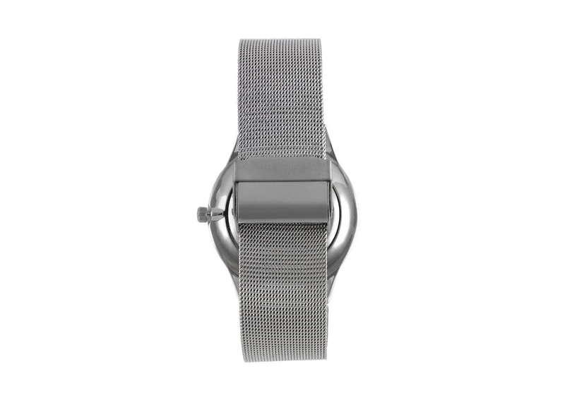 Peugeot Men's 40mm Silver Dial Slim Case Stainless Steel Mesh Watch