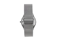 Peugeot Men's 40mm Silver Dial Slim Case Stainless Steel Mesh Watch