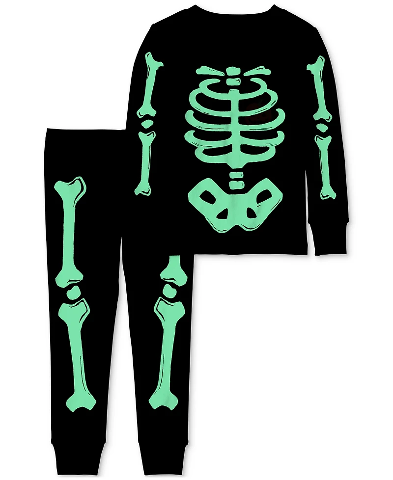 Carter's Baby Boys 2-Pc. Glow Skeleton Halloween Pajamas Set