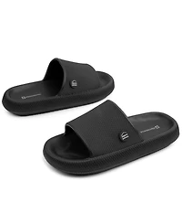 Alpine Swiss Men's Omar Slides Pillow Slippers Ultra Cushioned Cloud Slide Sandal