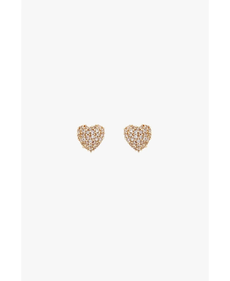 Pave Heart Earrings