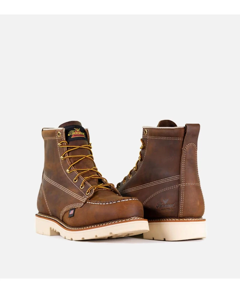 Thorogood Men's American Heritage 6" Steel Toe Work Boots for Men