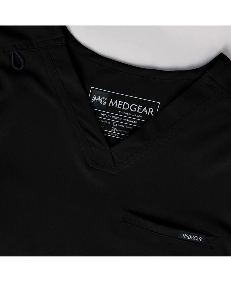 Medgear Women's Liliana Scrubs Set with 4-Pocket Top and Slim Straight Leg Pants
