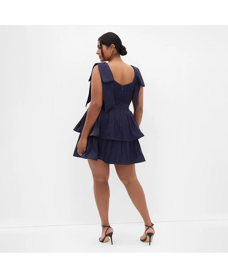City Chic Plus Betty Ruffle Mini Dress