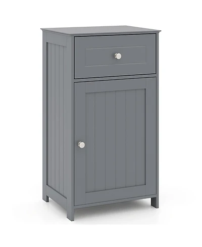 Slim Bathroom Storage Cabinet – Drawer, Single Door & Adjustable Shelf