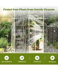 Spacious Walk-In Garden Greenhouse with Polycarbonate Panels & Integrated Rain Gutters